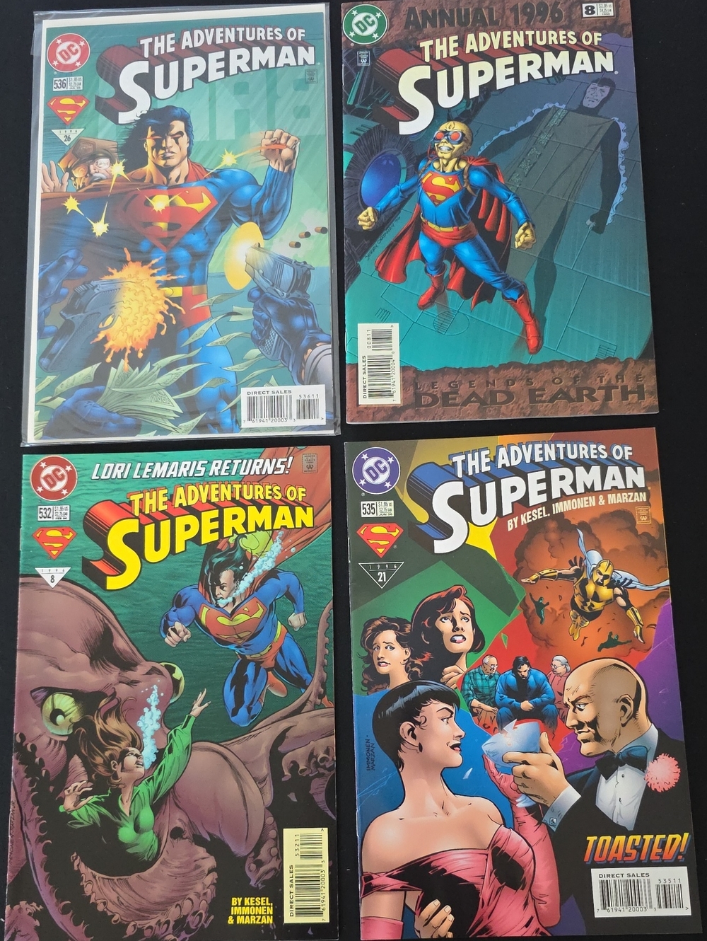 The Adventures Of Superman Comic Book Set Of 4